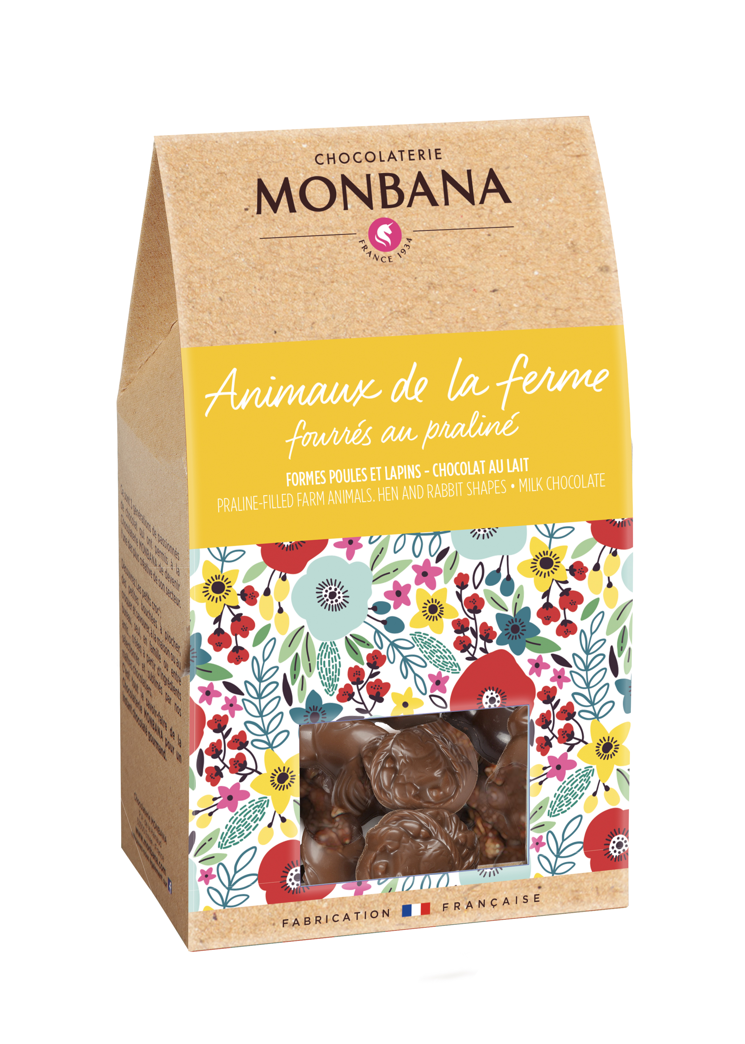 Corbeille en bois de chocolats Monbana - Monbana Chocolatier
