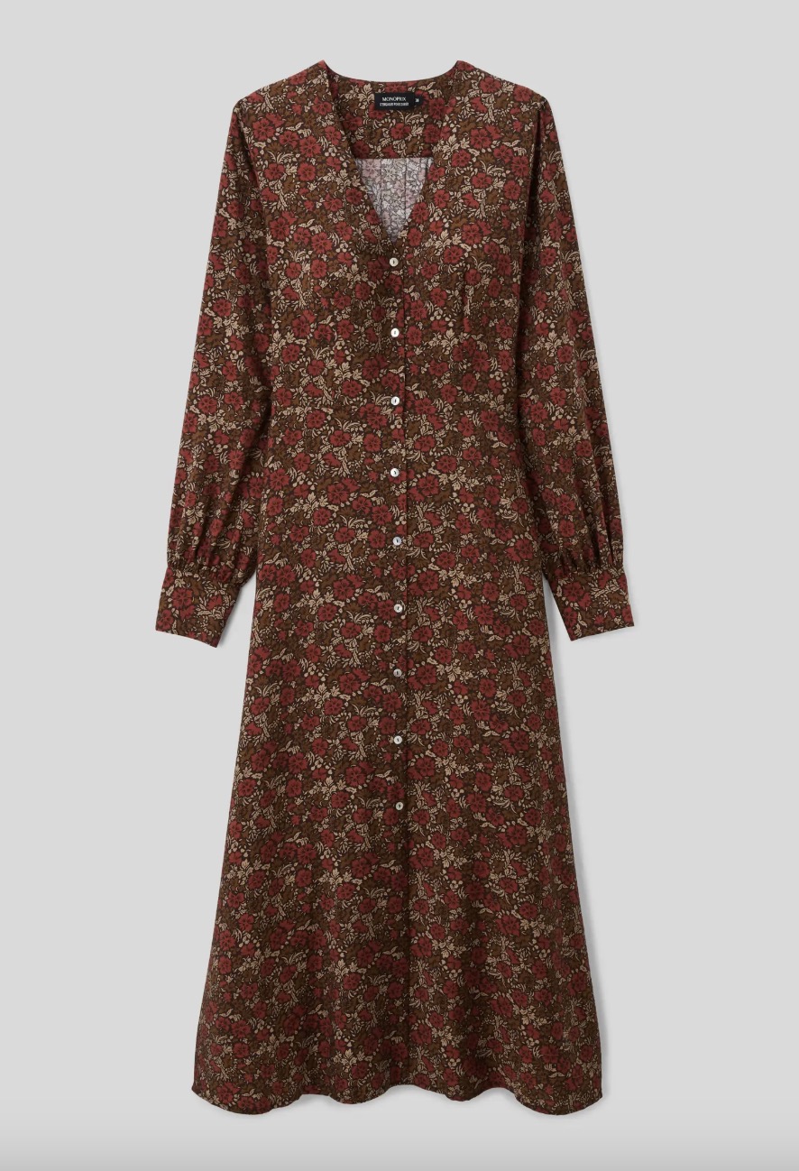 Robe Longue Fleurie Monoprix – Taille 46 (3XL), Motif Coquelicots, 100% Coton, Parfaite Pour Le Printemps Et L'été